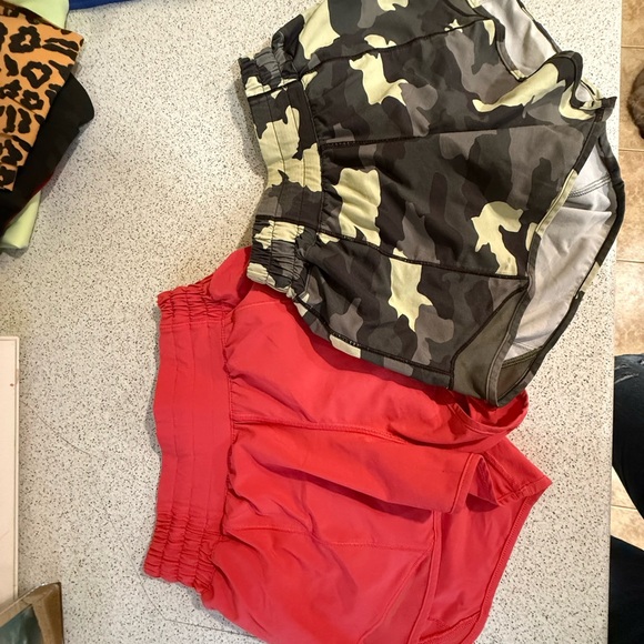 lululemon athletica Pants - lululemon athletica Camo and Coral Hotty Hot Shorts $25 per shorts